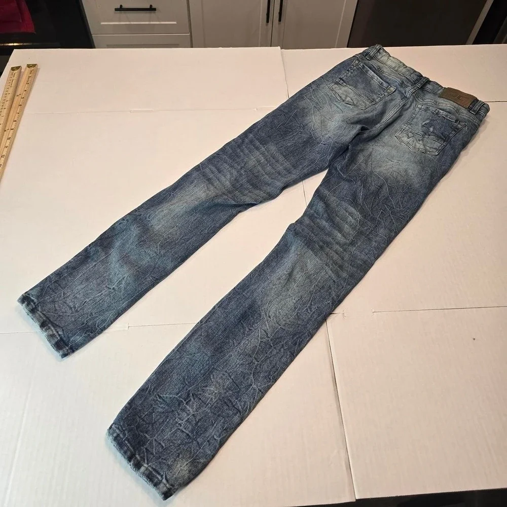 Jordan Craig Legacy Edition Black Gray Distressed Jeans Kids- 16